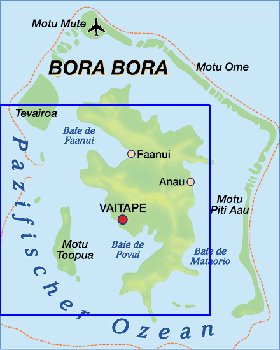 mapa de Bora Bora em alemao