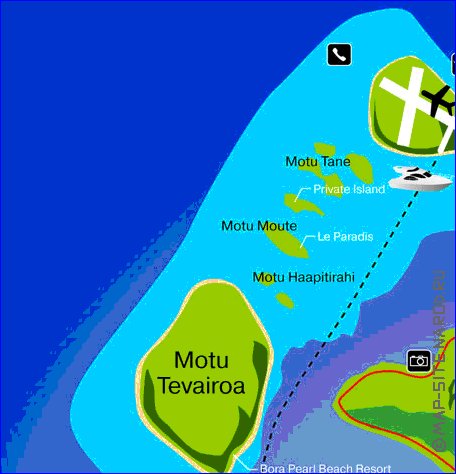 mapa de Bora Bora