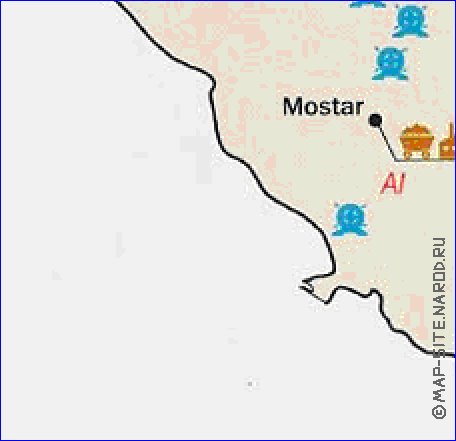 Economico mapa de Bosnia e Herzegovina