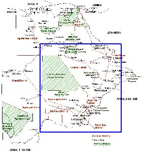 Administratives carte de Botswana