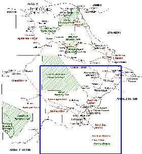 Administratives carte de Botswana