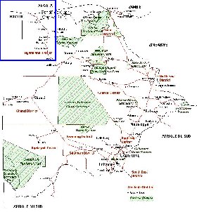 Administratives carte de Botswana