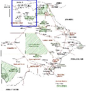 Administratives carte de Botswana