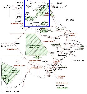 Administratives carte de Botswana