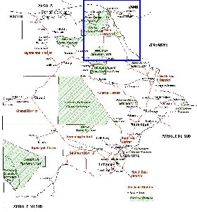 Administratives carte de Botswana