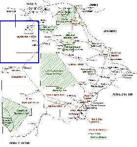 Administratives carte de Botswana