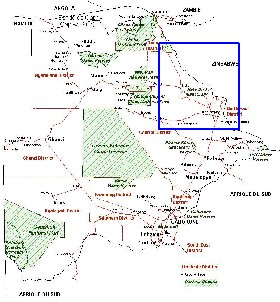 Administratives carte de Botswana