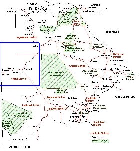 Administratives carte de Botswana