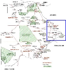 Administratives carte de Botswana