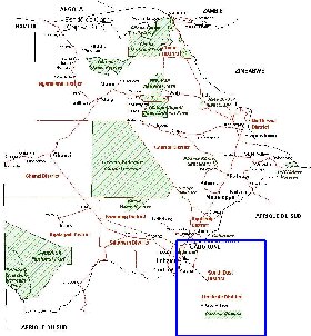 Administratives carte de Botswana