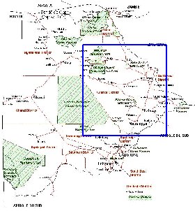 Administratives carte de Botswana