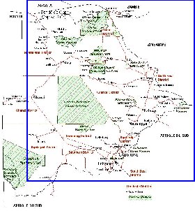 Administratives carte de Botswana