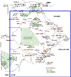 Administratives carte de Botswana