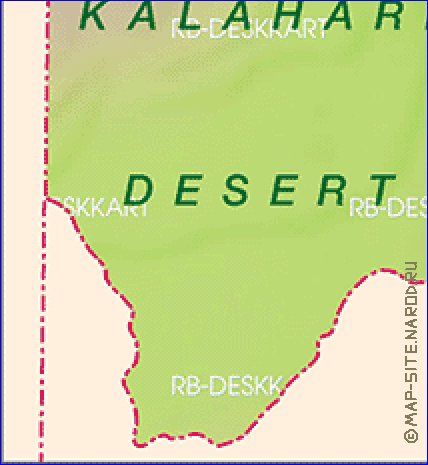 mapa de Botswana em alemao