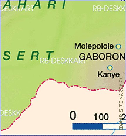 carte de Botswana en allemand