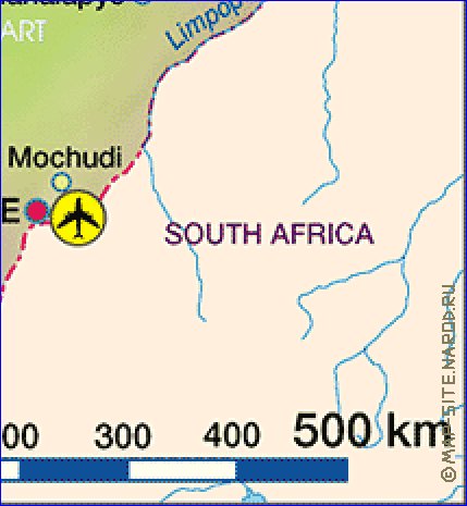 mapa de Botswana em alemao