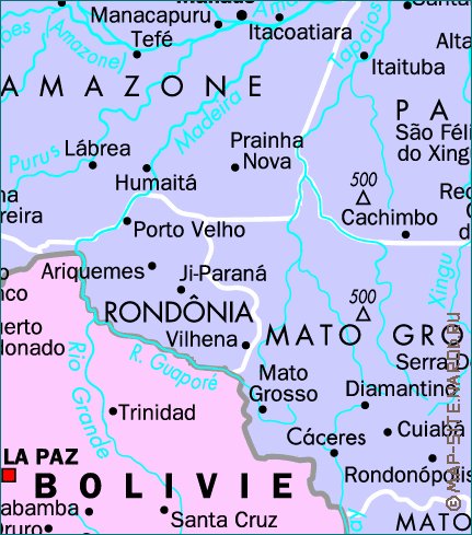 Administrativa mapa de Brasil em frances