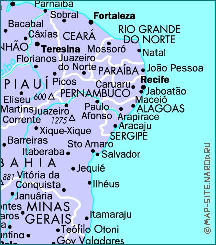 Administrativa mapa de Brasil em frances