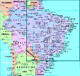 Administrativa mapa de Brasil em frances