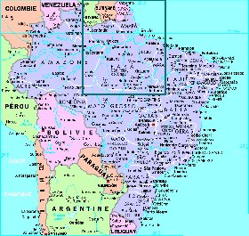 Administrativa mapa de Brasil em frances