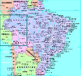 Administrativa mapa de Brasil em frances