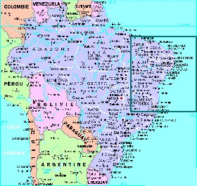 Administrativa mapa de Brasil em frances