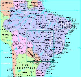 Administrativa mapa de Brasil em frances