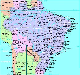 Administrativa mapa de Brasil em frances