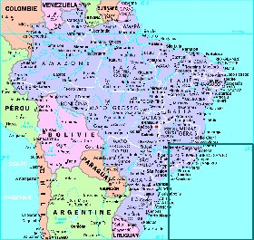 Administrativa mapa de Brasil em frances