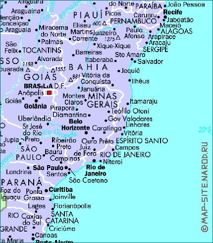 Administrativa mapa de Brasil em frances