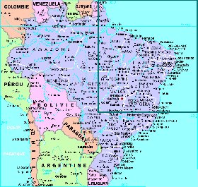 Administrativa mapa de Brasil em frances