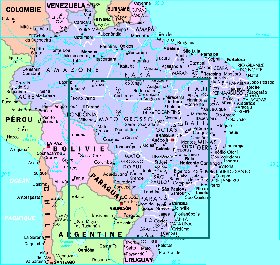 Administrativa mapa de Brasil em frances