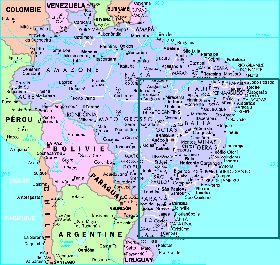 Administrativa mapa de Brasil em frances