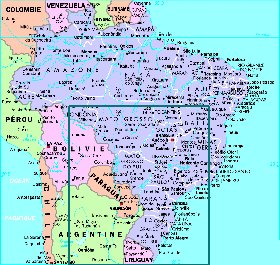 Administrativa mapa de Brasil em frances