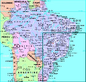 Administrativa mapa de Brasil em frances