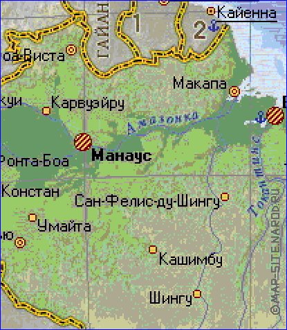 Fisica mapa de Brasil