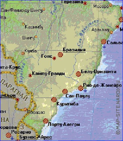 Fisica mapa de Brasil