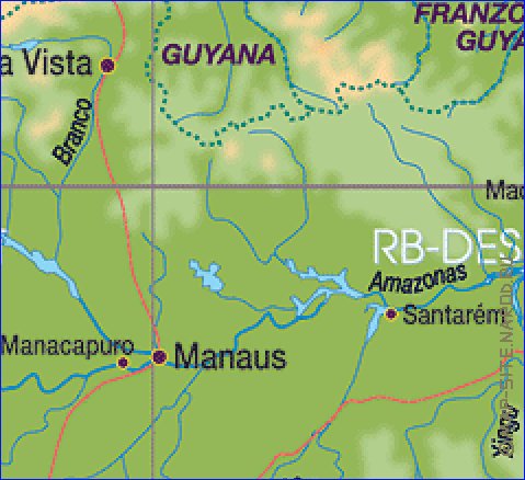 mapa de Brasil em alemao