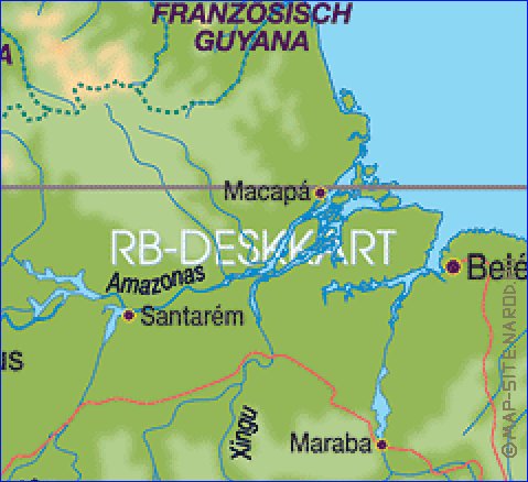 mapa de Brasil em alemao