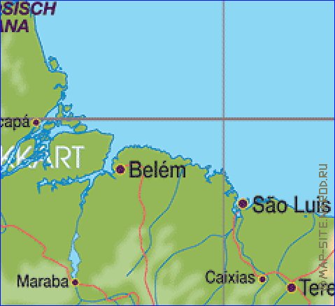 mapa de Brasil em alemao