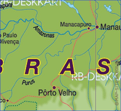 mapa de Brasil em alemao