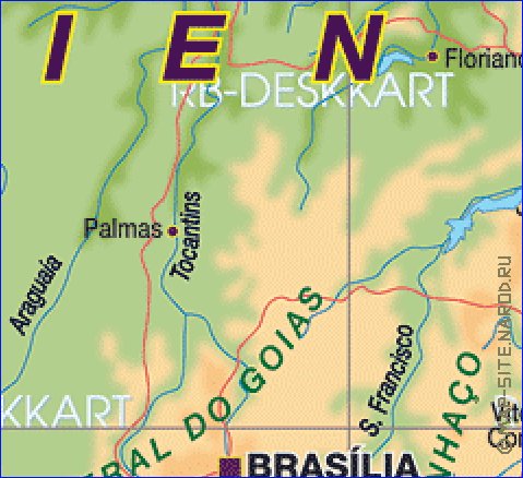 carte de Bresil en allemand