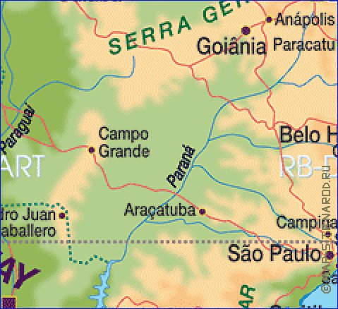 mapa de Brasil em alemao