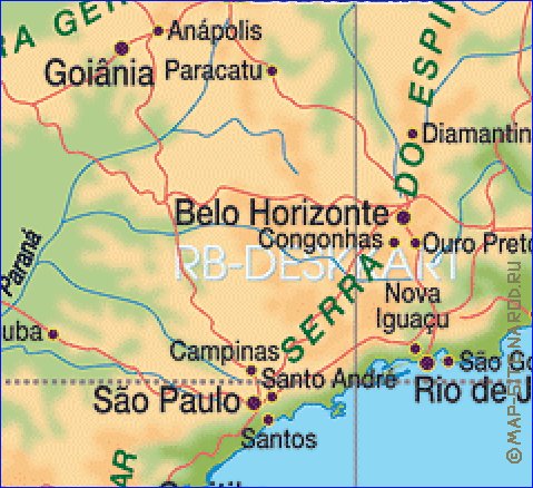 mapa de Brasil em alemao