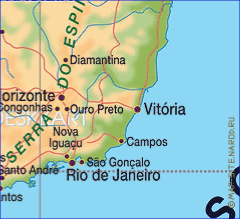 mapa de Brasil em alemao