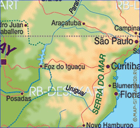 mapa de Brasil em alemao