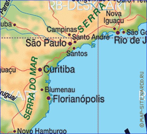 mapa de Brasil em alemao