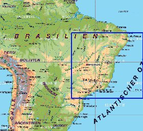 mapa de Brasil em alemao