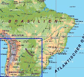 mapa de Brasil em alemao