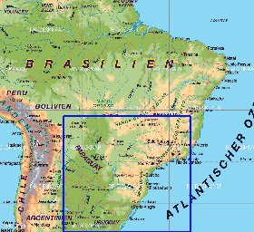 mapa de Brasil em alemao